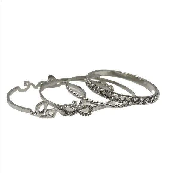 💍 Silver Bracelet Set 4-Piece💍 - Picture 7 of 7